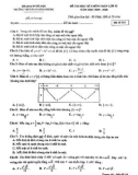 Đề thi học kì 1 môn Toán 12 năm 2019-2020 - Trường THPT Phan Đình Phùng