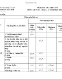 Đề thi học kì 1 môn Lịch sử và Địa lí lớp 6 năm 2022-2023 có đáp án - Trường THCS Phan Tây Hồ, Phú Ninh