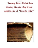 Trương Tửu - Từ bài báo đầu tay đến các công trình nghiên cứu về Truyện Kiều