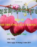 Bài giảng Sinh học 10 - Bài 25: Sinh trưởng của vi sinh vật - Nguyễn Thị Thúy