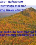 Bài giảng Sinh học 12 - Bài 40: Quần xã sinh vật và một số đặc trưng cơ bản của quần xã (Phạm Thị Thanh Nguyệt)