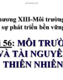 Bài giảng Địa lí lớp 10 – Bài 56: Môi trường và tài nguyên thiên nhiên