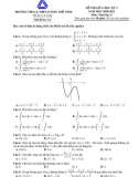 Đề thi giữa học kì 2 môn Toán lớp 12 năm 2020-2021 có đáp án - Trường THPT Lương Thế Vinh