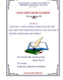 Sáng kiến kinh nghiệm THPT: Giáo dục ý thức phòng chống cháy nổ cho học sinh vùng khó khăn khi dạy học hóa học ở trường trung học phổ thông