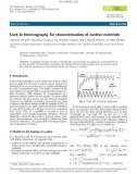 Lock-in thermography for characterization of nuclear materials