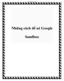 Những cách để né Google Sandbox