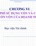 Bài giảng: Chi phí sử dụng vốn và cơ cấu nguồn vốn của doanh nghiệp