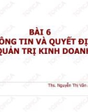 Bài giảng Quản trị kinh doanh: Bài 6 - Ths. Nguyễn Thị Vân Anh