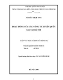 Luận văn Thạc sĩ Kinh tế: Hoạt động của công ty xuyên quốc gia ở Hà Nội