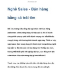 Nghề Sales - Bán hàng bằng cả trái tim