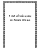 5 cách viết mẫu quảng cáo Google hiệu quả