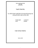 Luận văn Thạc sĩ Luật học: Cơ chế thi hành quyết định của trọng tài thương mại - Những vấn đề lý luận và thực tiễn