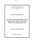 Luận văn Thạc sĩ Kinh tế: Các nhân tố ảnh hưởng đến sự chấp nhận sử dụng thẻ của ngân hàng thương mại cổ phần Kiên Long