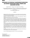 Tỉ lệ sử dụng thuốc không thích hợp ở bệnh nhân cao tuổi nhập viện và những yếu tố liên quan