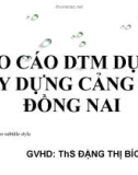 BÁO CÁO DTM DỰ ÁN XÂY DỰNG CẢNG ICD ĐỒNG NAI