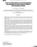 Nghiên cứu hiệu quả chống viêm, diệt khuẩn của plasma lạnh trên bệnh nhân có vết thương phần mềm nhiễm khuẩn