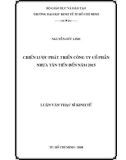 Luận văn Thạc sĩ Kinh tế: Chiến lược phát triển Công ty cổ phần nhựa Tân Tiến đến năm 2015