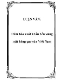 Đề tài: Đảm bảo xuất khẩu bền vững mặt hàng gạo của Việt Nam