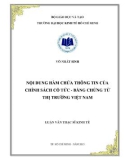 Luận văn Thạc sĩ Kinh tế: Nội dung hàm chứa thông tin của chính sách cổ tức bằng chứng từ thị trường Việt Nam