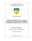 Luận văn Thạc sĩ Quản trị kinh doanh: Một số giải pháp nâng cao chất lượng dịch vụ đào tạo tại trường Cao đẳng Sư phạm Bà Rịa - Vũng Tàu