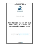 Luận văn Thạc sĩ Quản lý năng lượng: Phân tích hiệu quả các giải pháp nâng cao độ tin cậy cung cấp điện lưới điện 110kV tại Hà Nội