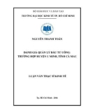 Luận văn Thạc sĩ Kinh tế: Đánh giá quản lý đầu tư công - Trường hợp huyện U Minh, tỉnh Cà Mau