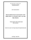 Tóm tắt luận văn Thạc sĩ Quản trị kinh doanh: Hoạch định ngân sách hàng năm cho Công ty cổ phần Thủy sản 584 Nha Trang