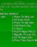 VĂN HÓA ĐÀM PHÁN CỦA MỸ-VẤN ĐỀ ĐANG ĐƯỢC CÁC DOANH NGHIỆP VIỆT NAM QUAN TÂM