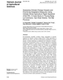 Assessing climate change impacts and prioritizing adaptation measures using climate-smart agriculture rapid appraisal (CSA-RA): A case study in Thuong Bang La commune, Van Chan district, Yen Bai province