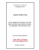 Luận văn Thạc sĩ Quản trị kinh doanh: Quản trị rủi ro tín dụng tại Ngân hàng thương mại cổ phần Sài Gòn - Hà Nội (SHB) - Chi nhánh Đà Nẵng