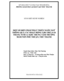 Sáng kiến kinh nghiệm Mầm non: Một số biện pháp phát triển ngôn ngữ thông qua các hoạt động cho trẻ 24-36 tháng tuổi A1 khu trung tâm trường mầm non Phú Nhuận, Như Thanh