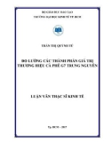 Luận văn Thạc sĩ Kinh tế: Đo lường các thành phần giá trị thương hiệu cà phê G7 Trung Nguyên