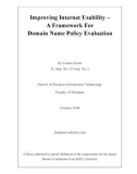 Master’s thesis of eBusiness: Improving internet usability: a framework for domain name policy evaluation