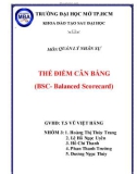 Tiểu luận: Thẻ cân bằng (BSC- Balanced Scorecard)