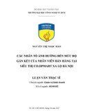 Luận văn Thạc sĩ: Các nhân tố ảnh hưởng đến mức độ gắn kết của nhân viên bán hàng tại siêu thị Co.opmart Xa Lộ Hà Nội