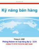 Kỹ năng bán hàng (Công ty Ôtô Toyota Việt Nam)