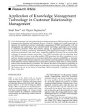 Application of Knowledge Management Technology in Customer Relationship Management