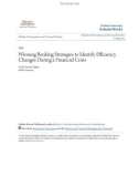 Walden dissertations and Doctoral studies: Winning banking strategies to identify efficiency changes during a financial crisis