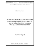 Luận văn Thạc sĩ Quản trị kinh doanh: Phân tích các nhân tố ảnh hưởng đến sự hài lòng trong công việc của nhân viên Quan hệ khách hàng bán lẻ VietinBank khu vực thành phố Hồ Chí Minh