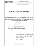 Luận văn: Hoàn thiện công tác quản lý nguồn nhân lực tại công ty cổ phần cơ khí - xây dựng giao thông (Tracomeco)