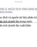 Phân tích tình hình doanh thu bán hàng