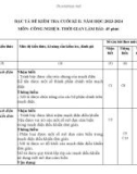 Đề thi học kì 2 môn Công nghệ lớp 8 năm 2023-2024 có đáp án - Trường THCS Nguyễn Bỉnh Khiêm, Hội An