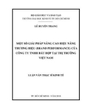 Luận văn Thạc sĩ Kinh tế: Một số giải pháp nâng cao hiệu năng thương hiệu (brand performance) của Công ty TNHH Đất Hợp tại thị trường Việt Nam