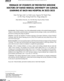 Phản hồi của sinh viên ngành bác sĩ Y học dự phòng Trường Đại học Y Hà Nội về quá trình học lâm sàng tại Bệnh viện Bạch Mai năm học 2022-2023