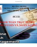 Đề tài: Thanh toán trực tuyến bằng vcoin và ngân lượng