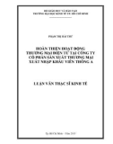 Luận văn Thạc sĩ Kinh tế: Hoàn thiện hoạt động thương mại điện tử tại Công ty cổ phần Sản xuất Thương mại Xuất nhập khẩu Viễn Thông A