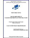 Luận án Tiến sĩ Quản trị kinh doanh: Truyền miệng điện tử và hành vi đặt dịch vụ lưu trú trực tuyến