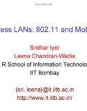 Wireless LANs: 802.11 and Mobile IP