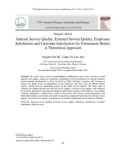 Internal service quality, external service quality, employee satisfaction and customer satisfaction for Vietnamese hotels: A theoretical approach