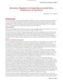 Oracle - Building A Banking Customer Relationship Data Warehouse - A Case Study - White Paper (pdf)